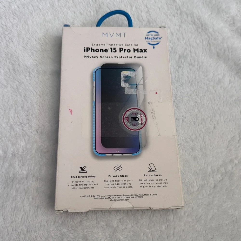MVMT Santorini for iPhone‎ 15 Pro Max MagSafe Case Privacy Screen Protector NIP